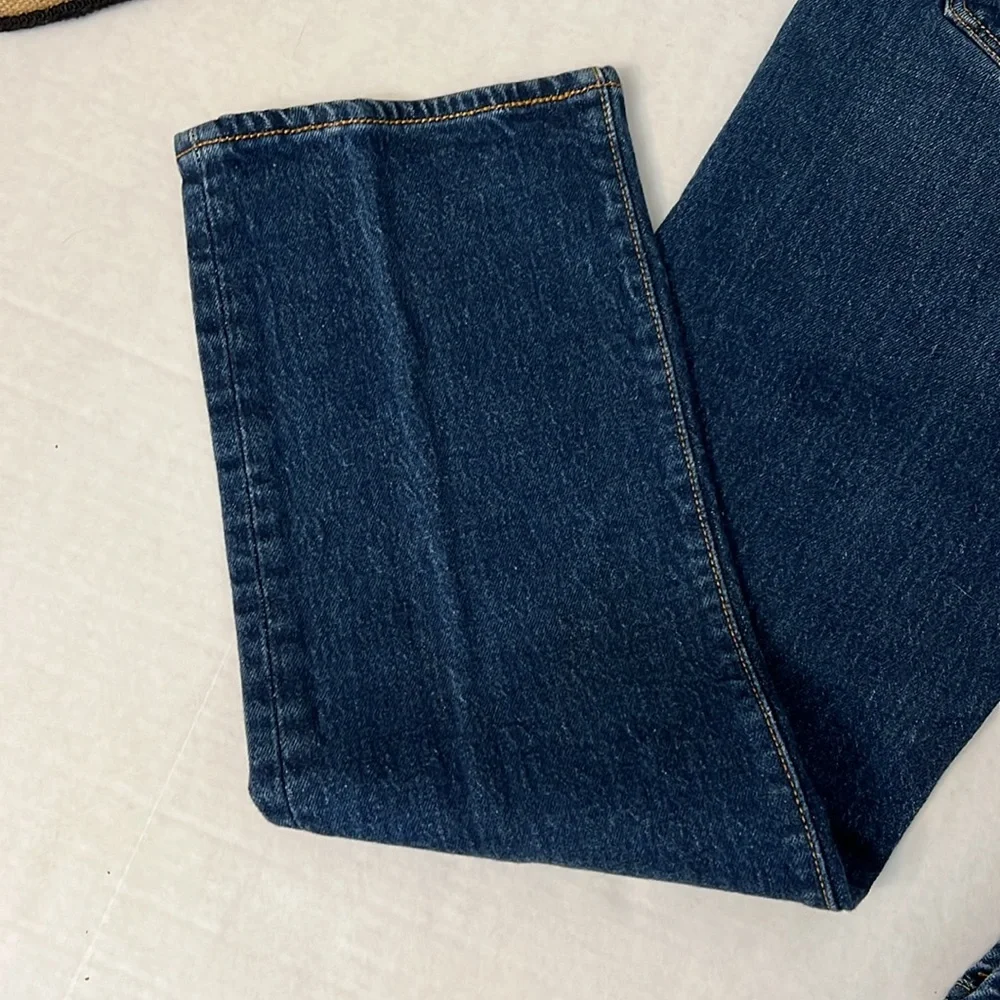 LEVI’S 501 DARKWASH STRAIGHT LEG BUTTON FLY COTTON JEANS SIZE 30x29